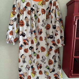 Peanuts Halloween NightDress - White, Orange, Black